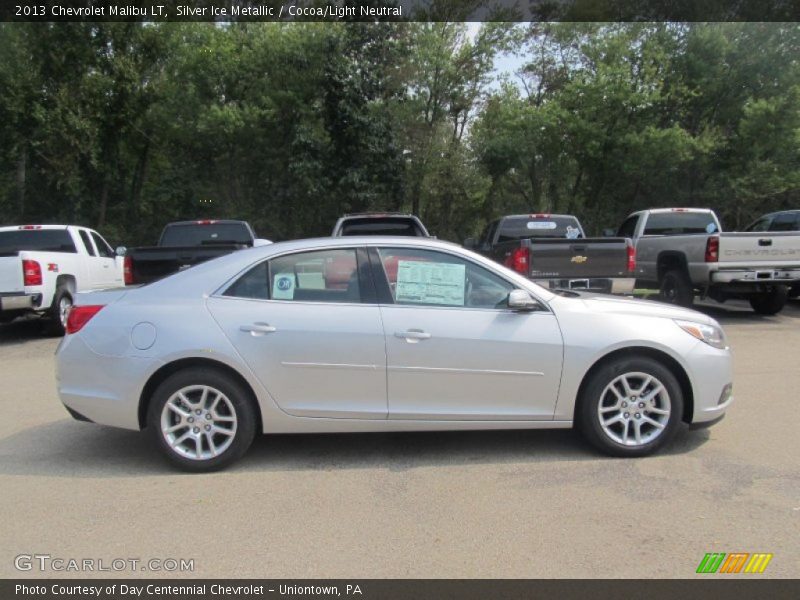 Silver Ice Metallic / Cocoa/Light Neutral 2013 Chevrolet Malibu LT