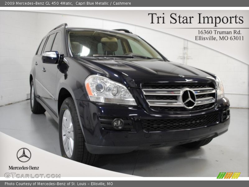 Capri Blue Metallic / Cashmere 2009 Mercedes-Benz GL 450 4Matic