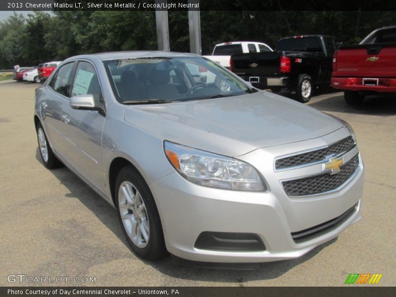 Silver Ice Metallic / Cocoa/Light Neutral 2013 Chevrolet Malibu LT