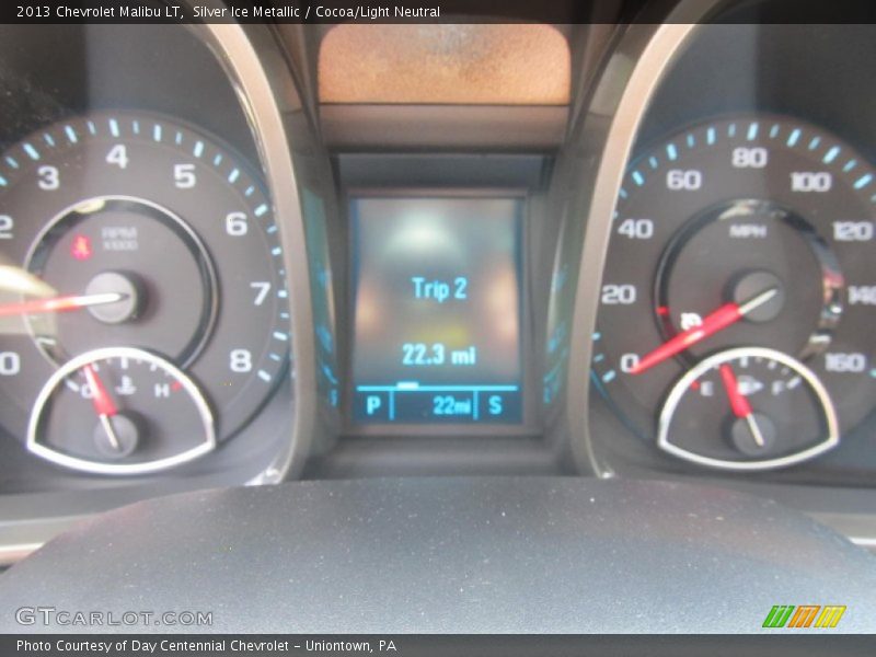 Silver Ice Metallic / Cocoa/Light Neutral 2013 Chevrolet Malibu LT