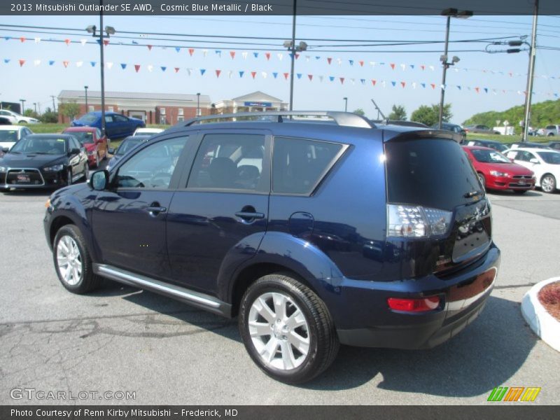 Cosmic Blue Metallic / Black 2013 Mitsubishi Outlander SE AWD