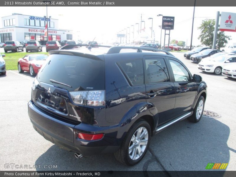 Cosmic Blue Metallic / Black 2013 Mitsubishi Outlander SE AWD