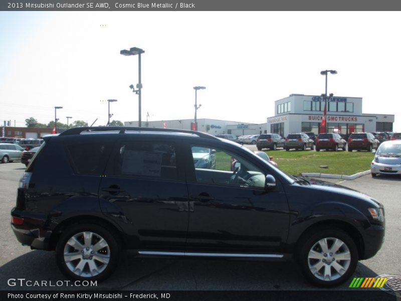 Cosmic Blue Metallic / Black 2013 Mitsubishi Outlander SE AWD