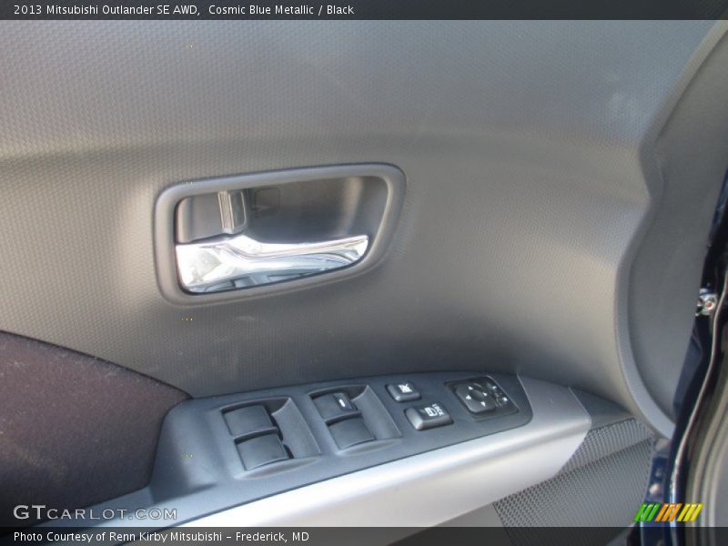Cosmic Blue Metallic / Black 2013 Mitsubishi Outlander SE AWD