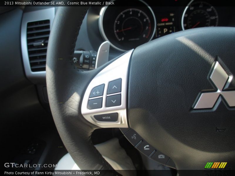 Cosmic Blue Metallic / Black 2013 Mitsubishi Outlander SE AWD
