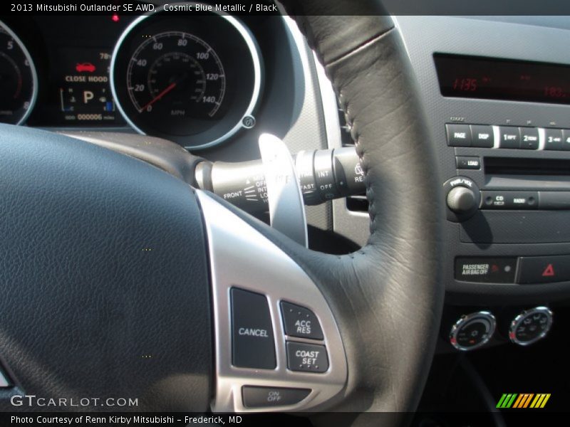 Cosmic Blue Metallic / Black 2013 Mitsubishi Outlander SE AWD
