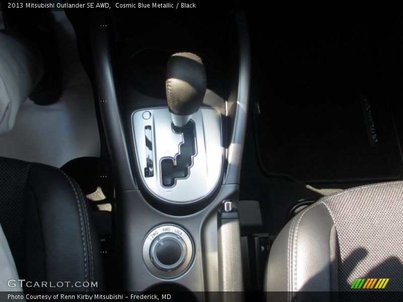 Cosmic Blue Metallic / Black 2013 Mitsubishi Outlander SE AWD