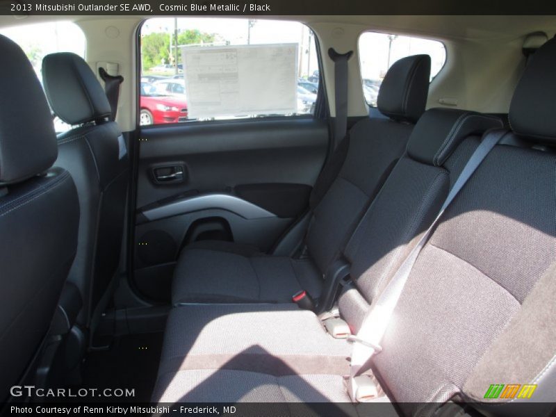 Cosmic Blue Metallic / Black 2013 Mitsubishi Outlander SE AWD