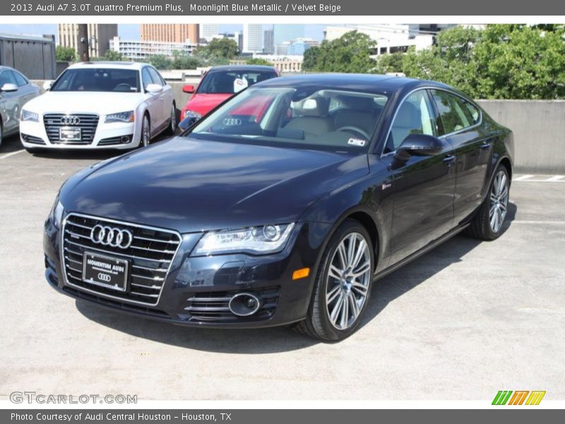 Moonlight Blue Metallic / Velvet Beige 2013 Audi A7 3.0T quattro Premium Plus