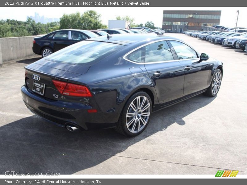 Moonlight Blue Metallic / Velvet Beige 2013 Audi A7 3.0T quattro Premium Plus