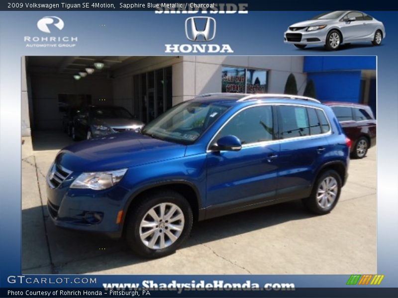 Sapphire Blue Metallic / Charcoal 2009 Volkswagen Tiguan SE 4Motion