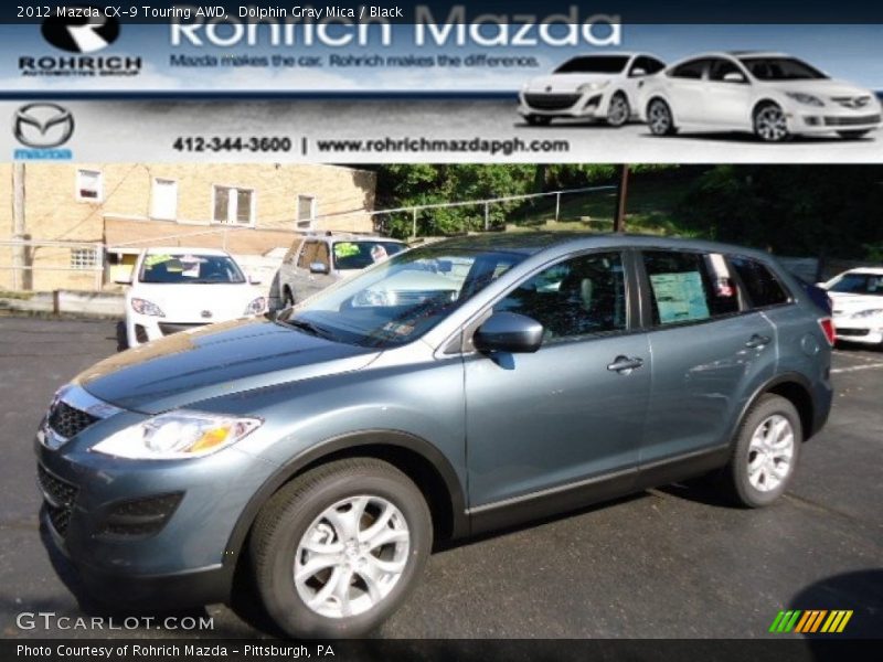 Dolphin Gray Mica / Black 2012 Mazda CX-9 Touring AWD