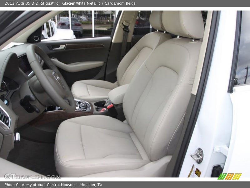 Glacier White Metallic / Cardamom Beige 2012 Audi Q5 3.2 FSI quattro