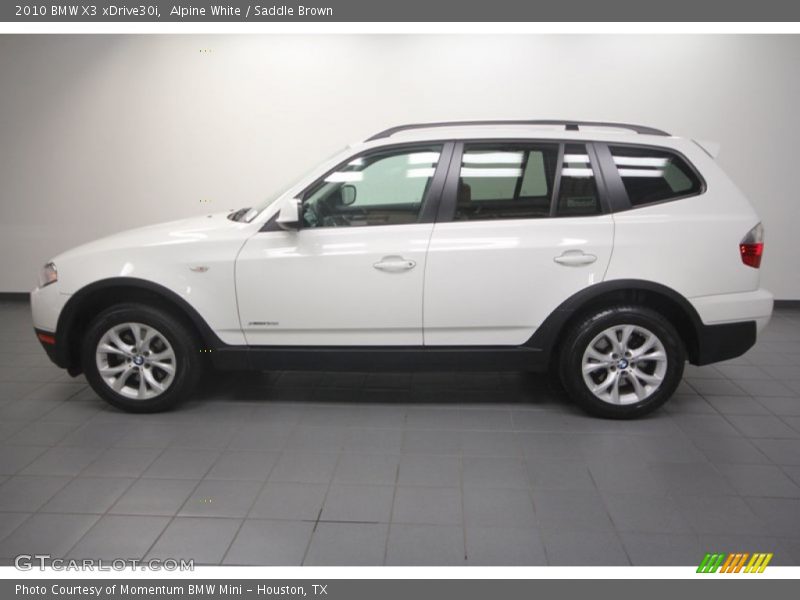 Alpine White / Saddle Brown 2010 BMW X3 xDrive30i