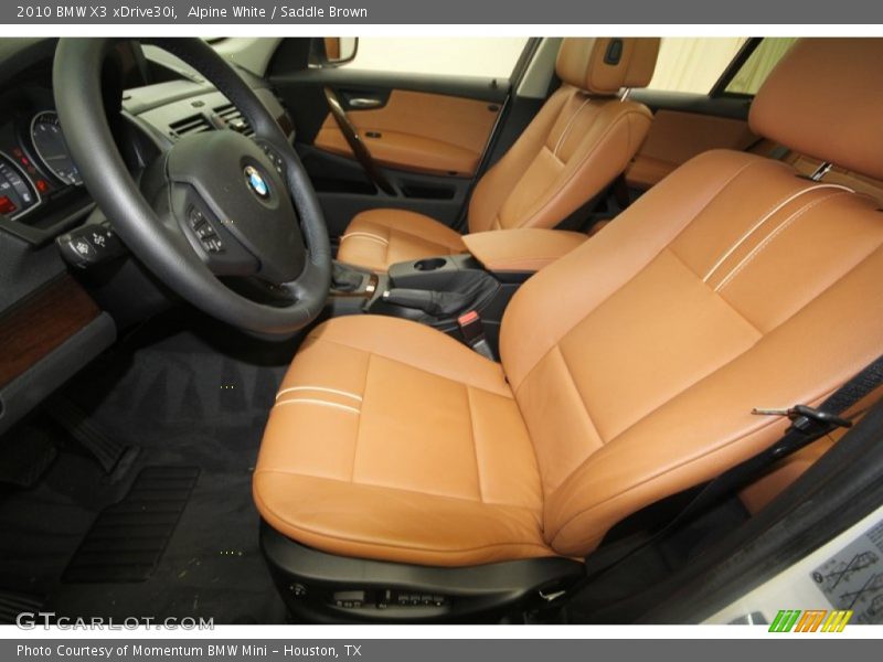 Alpine White / Saddle Brown 2010 BMW X3 xDrive30i