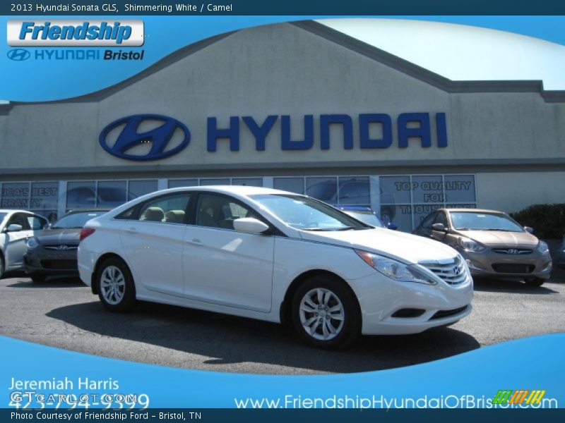 Shimmering White / Camel 2013 Hyundai Sonata GLS