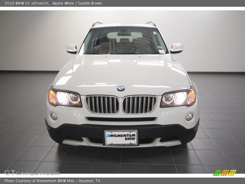 Alpine White / Saddle Brown 2010 BMW X3 xDrive30i