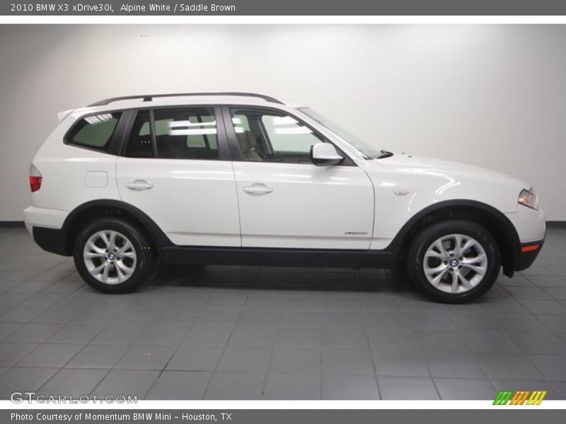 Alpine White / Saddle Brown 2010 BMW X3 xDrive30i