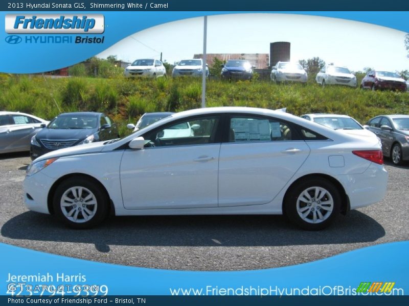 Shimmering White / Camel 2013 Hyundai Sonata GLS
