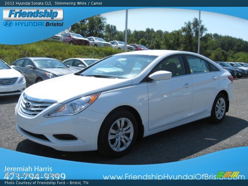 Shimmering White / Camel 2013 Hyundai Sonata GLS