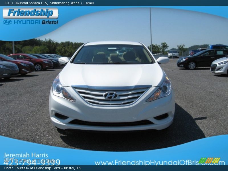 Shimmering White / Camel 2013 Hyundai Sonata GLS