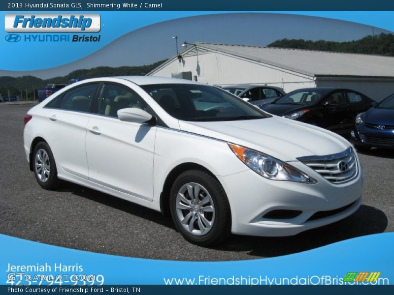 Shimmering White / Camel 2013 Hyundai Sonata GLS