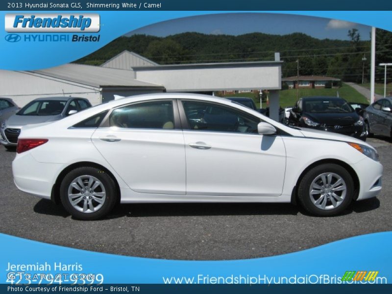 Shimmering White / Camel 2013 Hyundai Sonata GLS