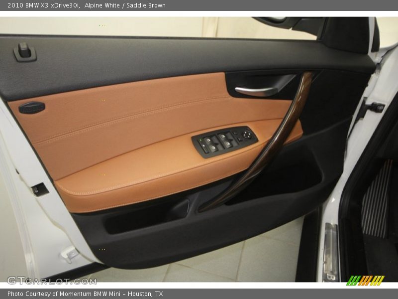 Alpine White / Saddle Brown 2010 BMW X3 xDrive30i