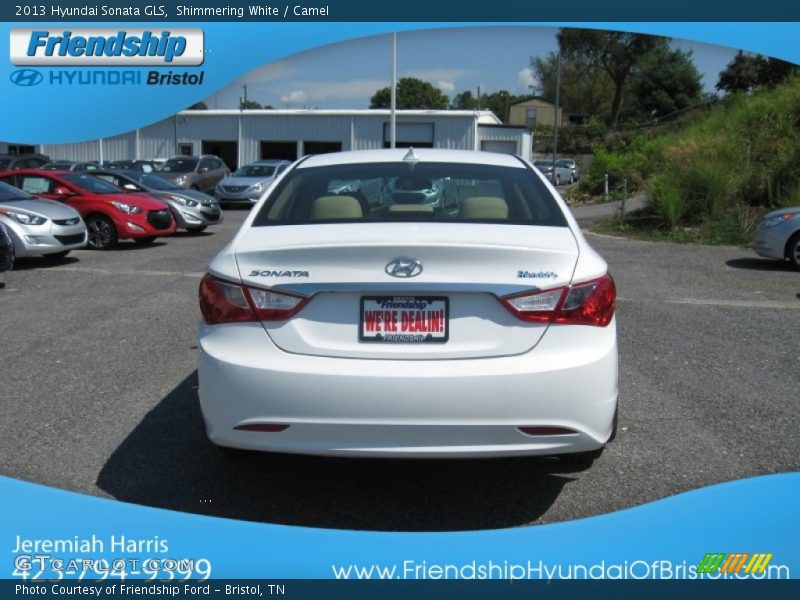 Shimmering White / Camel 2013 Hyundai Sonata GLS