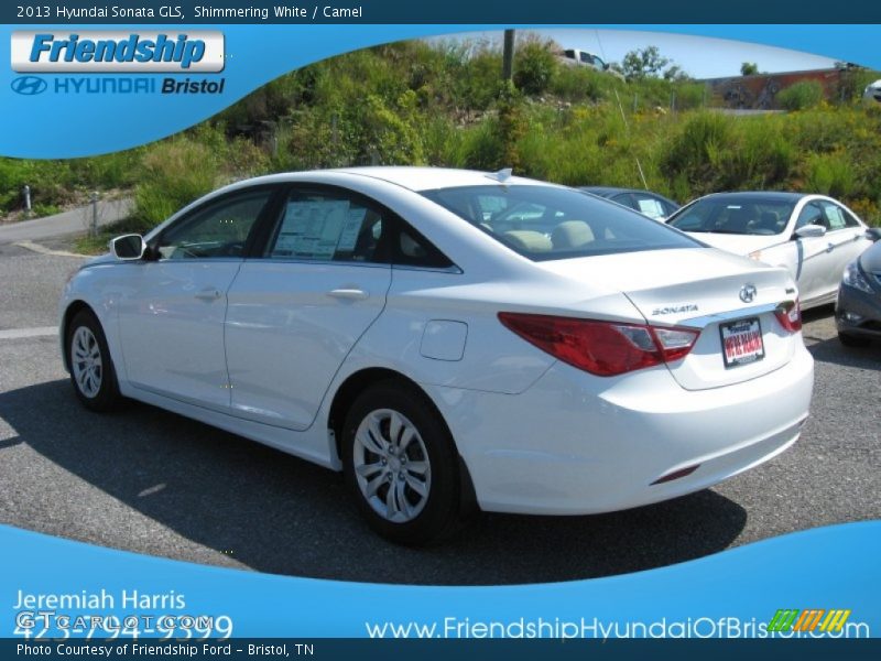 Shimmering White / Camel 2013 Hyundai Sonata GLS