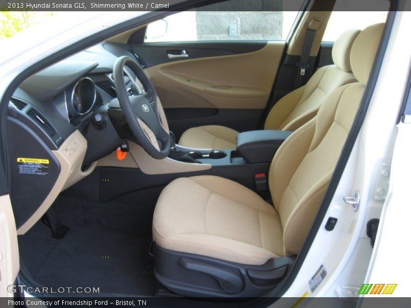 Shimmering White / Camel 2013 Hyundai Sonata GLS