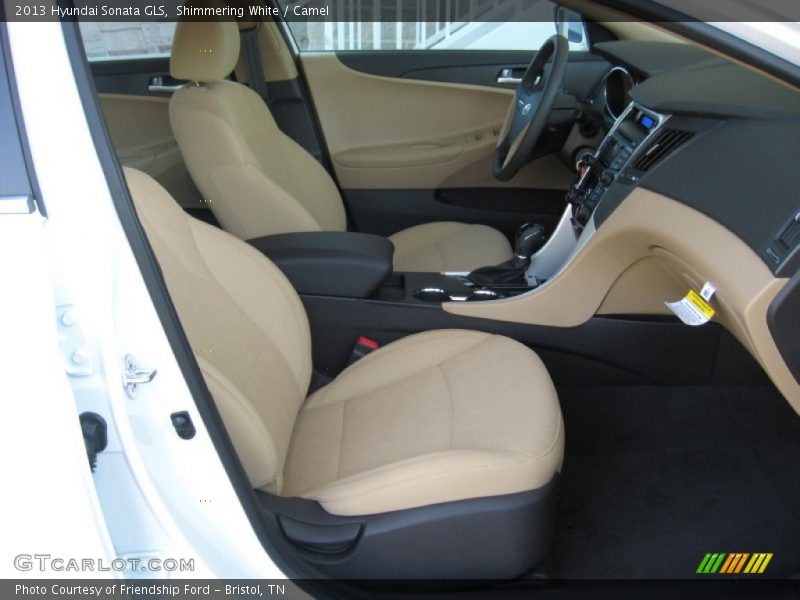 Shimmering White / Camel 2013 Hyundai Sonata GLS