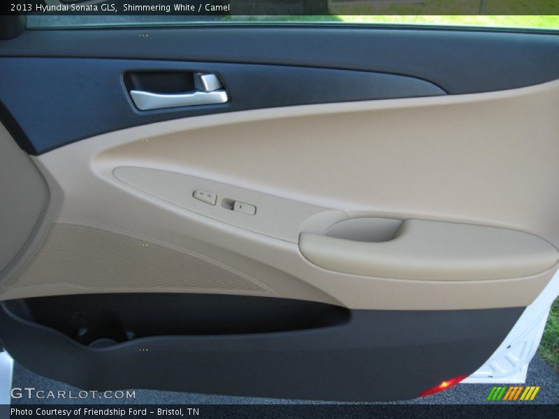 Shimmering White / Camel 2013 Hyundai Sonata GLS