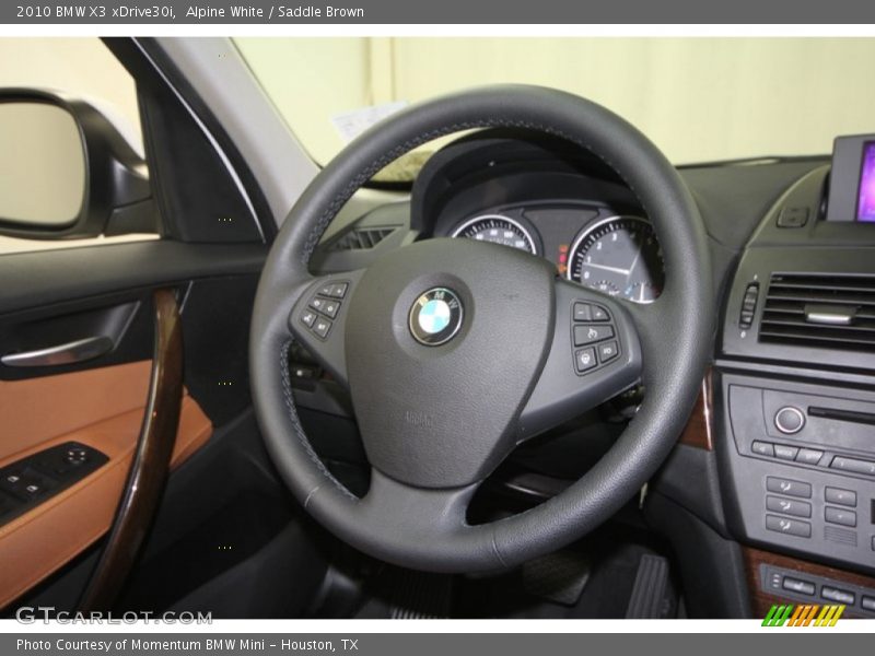 Alpine White / Saddle Brown 2010 BMW X3 xDrive30i