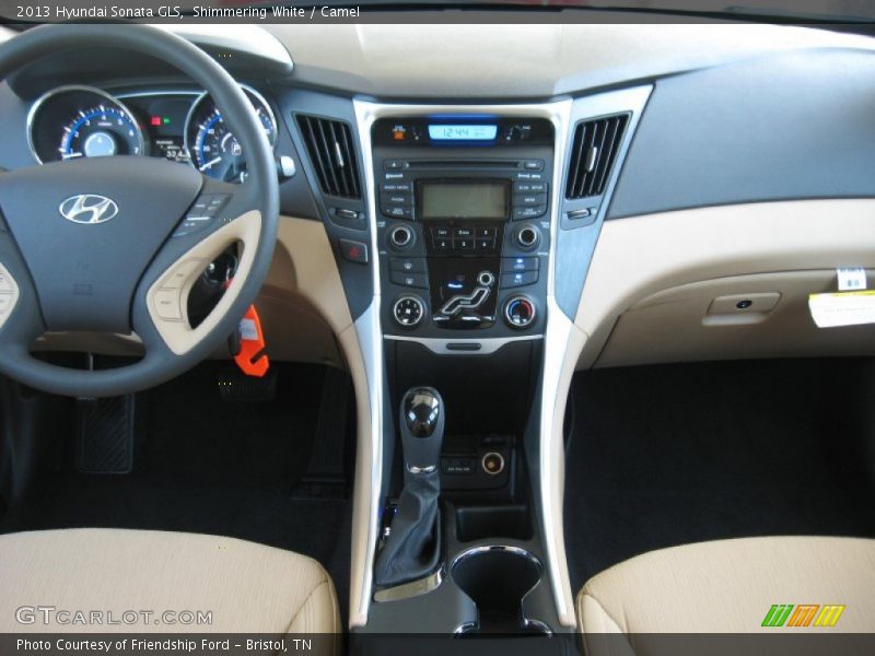 Shimmering White / Camel 2013 Hyundai Sonata GLS