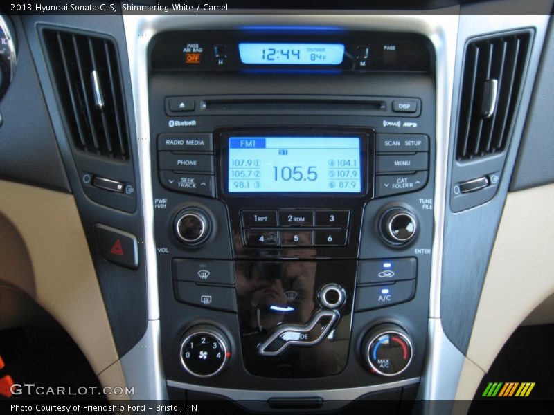 Shimmering White / Camel 2013 Hyundai Sonata GLS