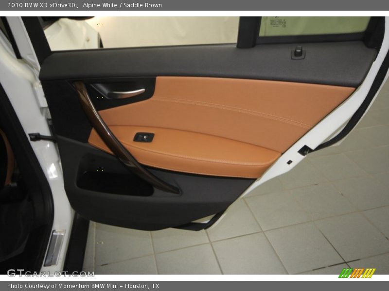Alpine White / Saddle Brown 2010 BMW X3 xDrive30i