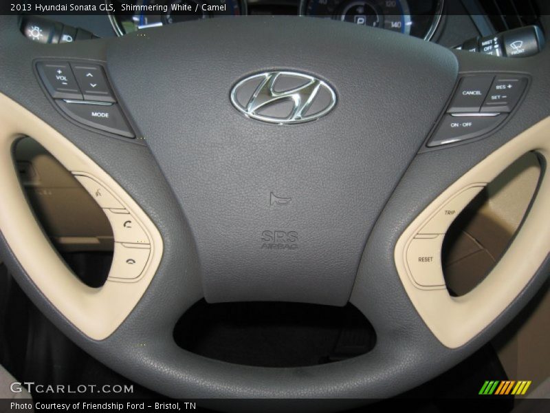Shimmering White / Camel 2013 Hyundai Sonata GLS