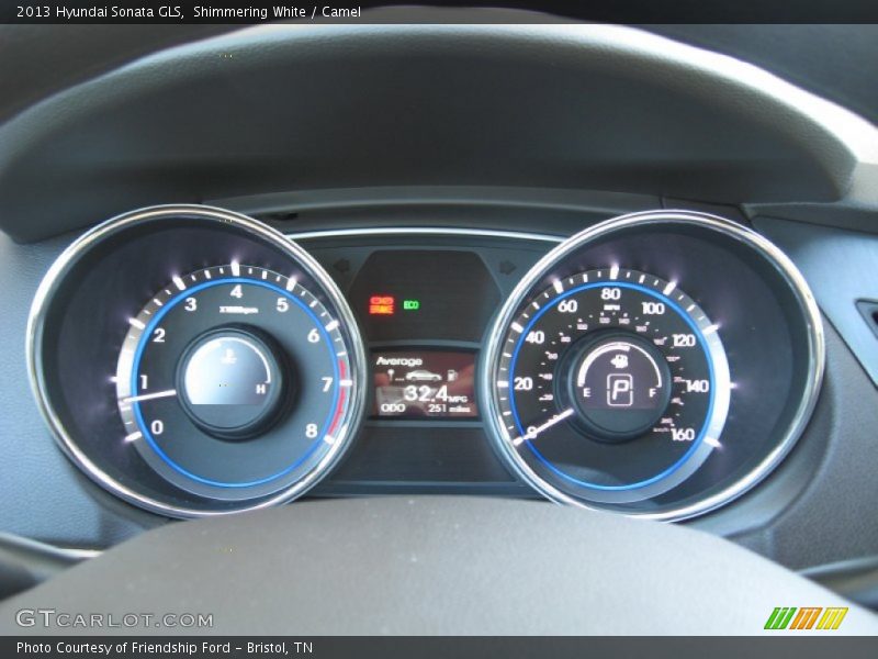 Shimmering White / Camel 2013 Hyundai Sonata GLS