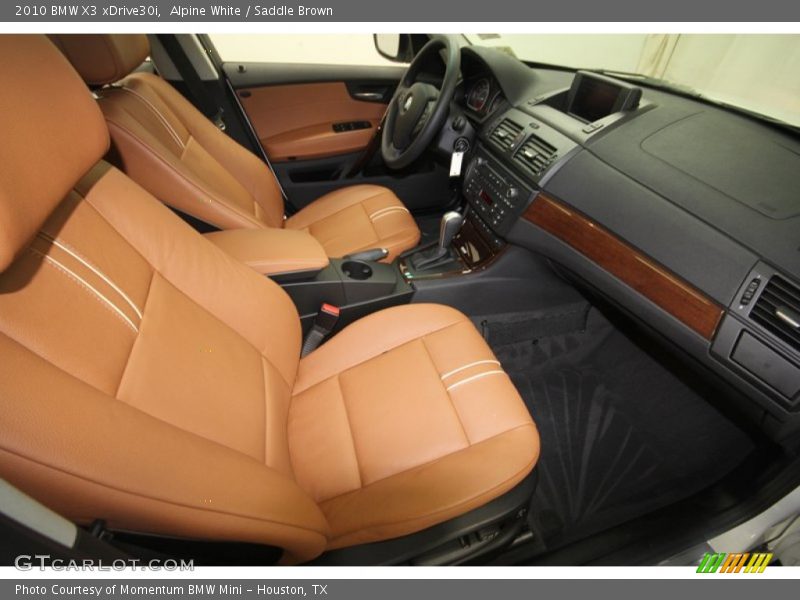 Alpine White / Saddle Brown 2010 BMW X3 xDrive30i