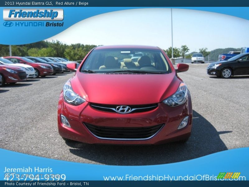 Red Allure / Beige 2013 Hyundai Elantra GLS