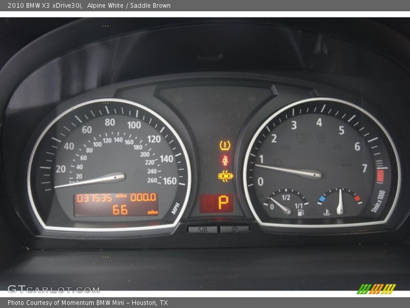 Alpine White / Saddle Brown 2010 BMW X3 xDrive30i