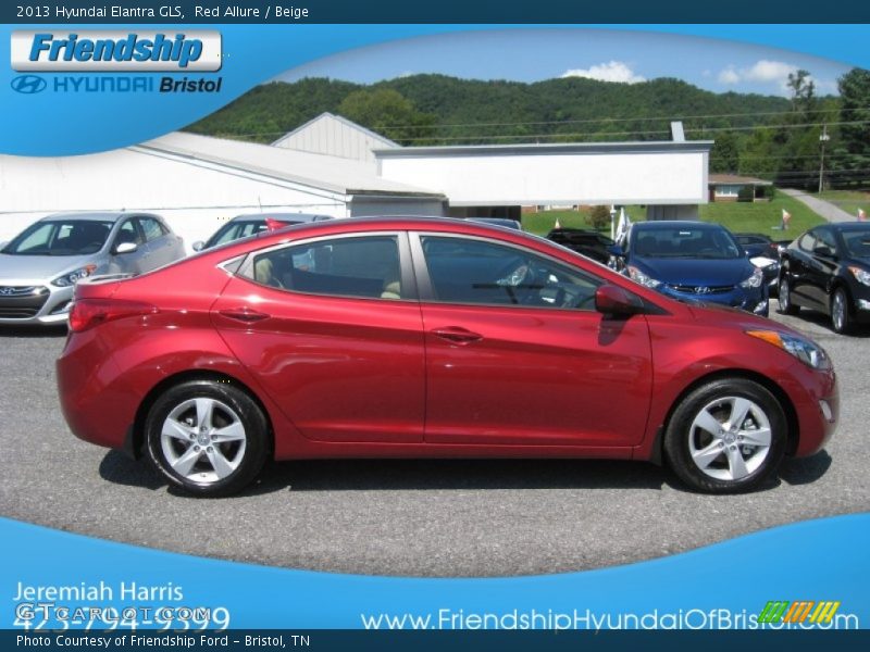 Red Allure / Beige 2013 Hyundai Elantra GLS