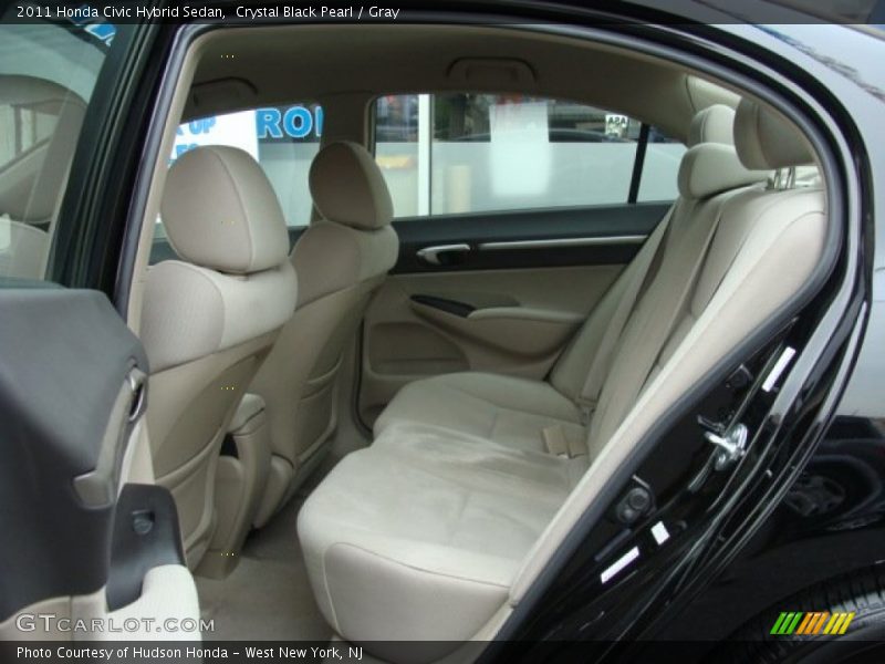 Crystal Black Pearl / Gray 2011 Honda Civic Hybrid Sedan