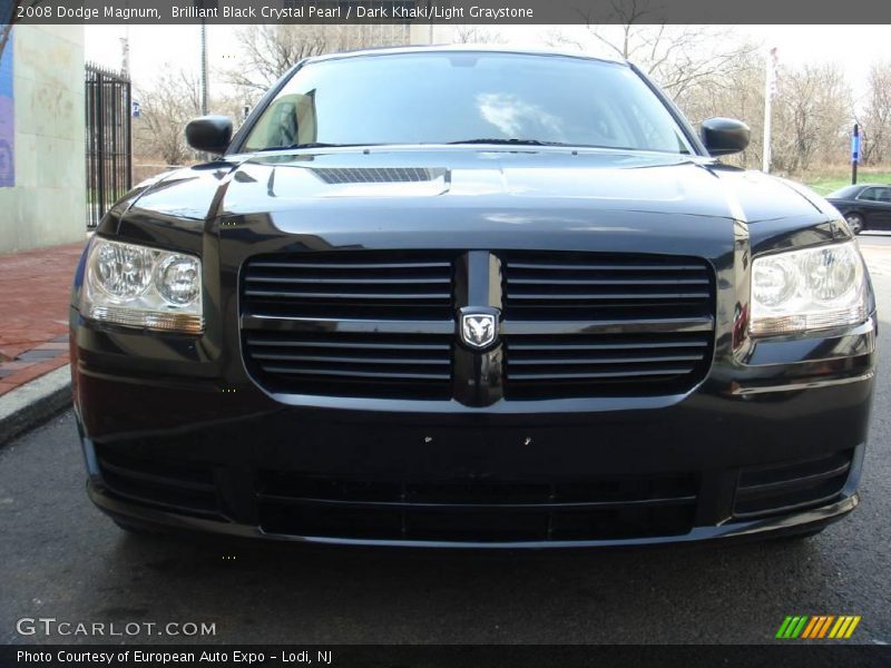 Brilliant Black Crystal Pearl / Dark Khaki/Light Graystone 2008 Dodge Magnum