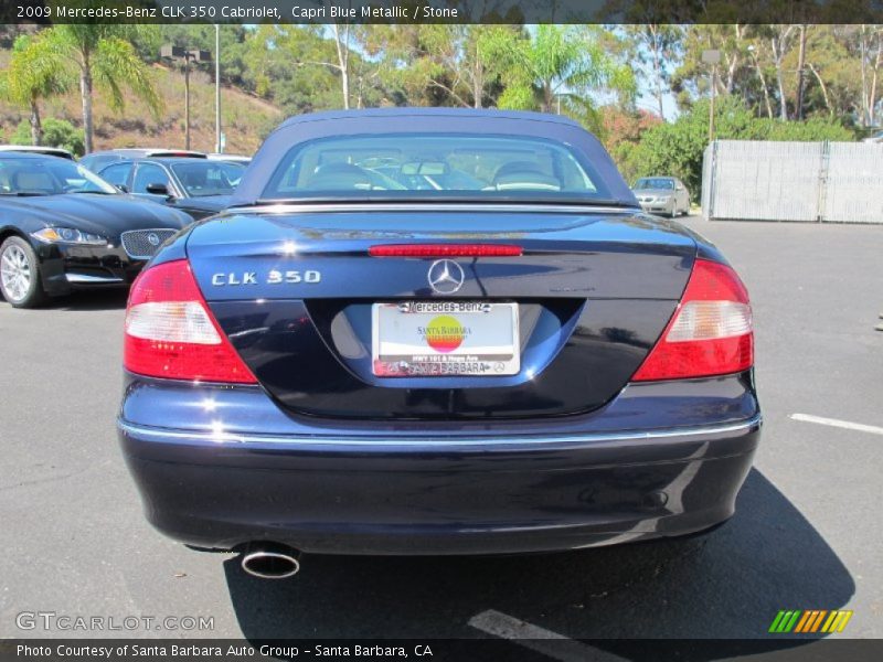 Capri Blue Metallic / Stone 2009 Mercedes-Benz CLK 350 Cabriolet