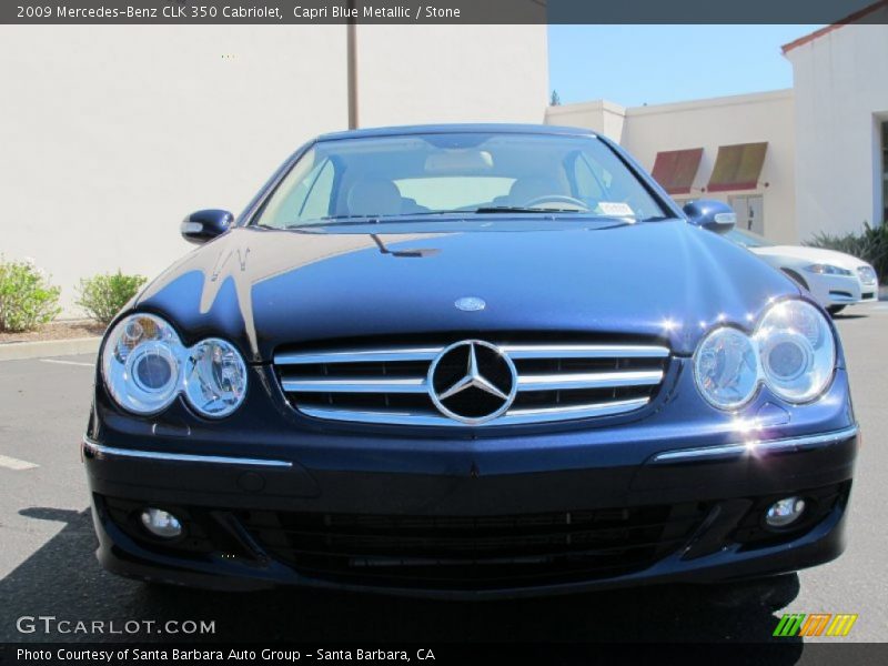 Capri Blue Metallic / Stone 2009 Mercedes-Benz CLK 350 Cabriolet