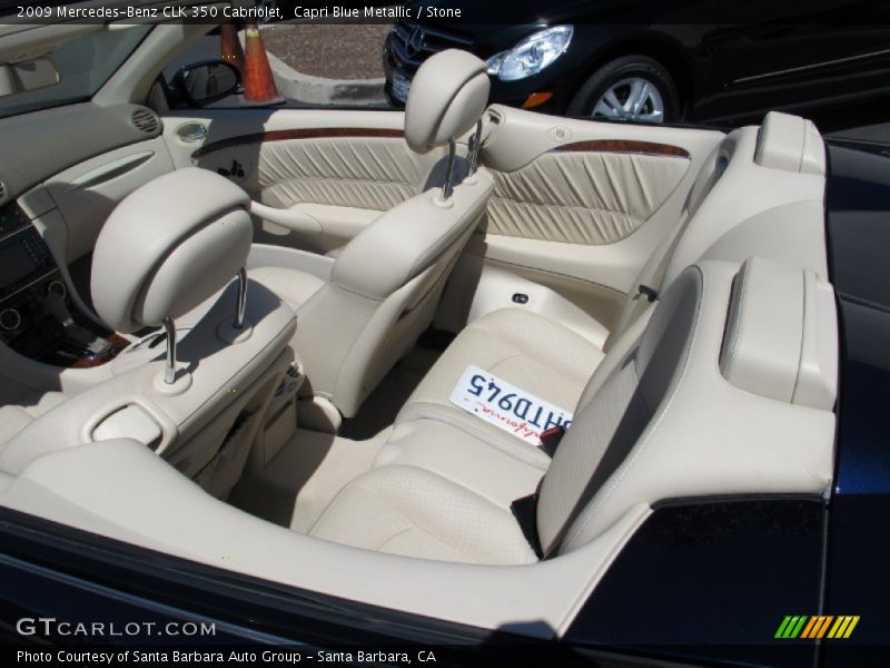 Capri Blue Metallic / Stone 2009 Mercedes-Benz CLK 350 Cabriolet
