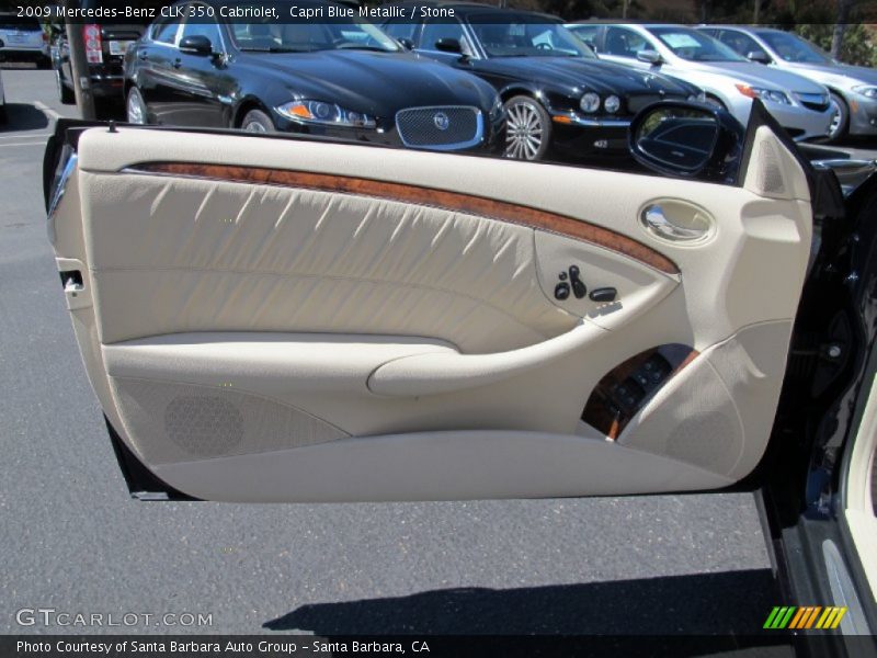 Capri Blue Metallic / Stone 2009 Mercedes-Benz CLK 350 Cabriolet