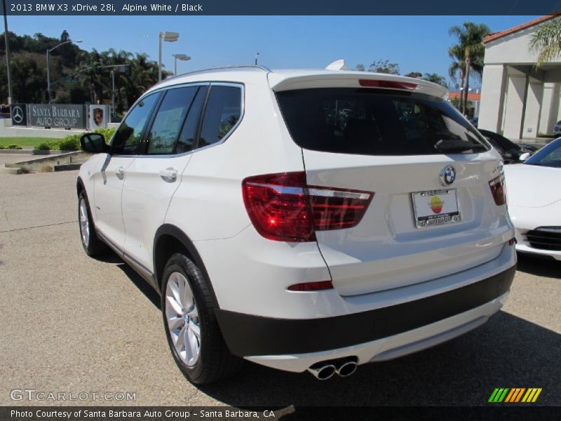 Alpine White / Black 2013 BMW X3 xDrive 28i